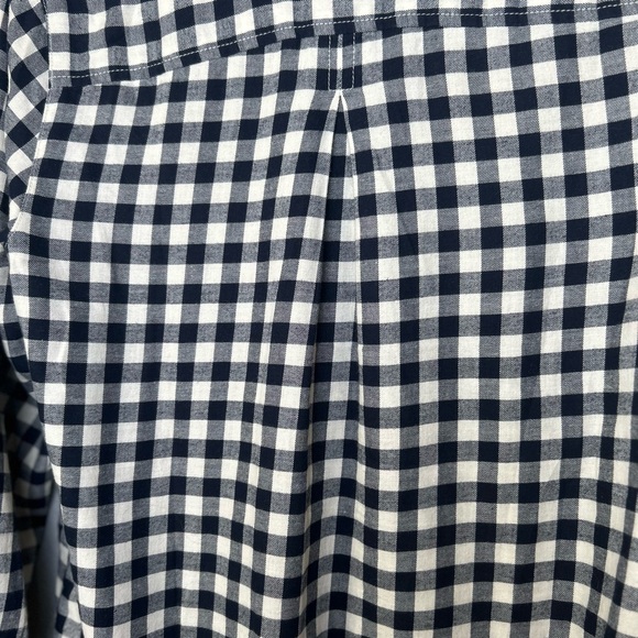 Tommy Hilfiger Navy Blue White Gingham Plaid Button Down Shirt Preppy Cozy Sz SP - Picture 10 of 11